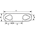 SES Sterling Slide-On Cable Marker Polyethylene Terephthalate Material, Operating Temperature -40°C to 125°C 07380030001