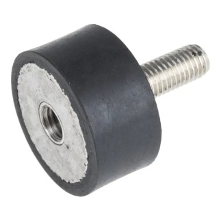 RS PRO M10 Anti-Vibration Mount Male to Female Bobbin, Natural Rubber, 139.04 kg Compression, 40 mm OD, 20 mm H 171-2605