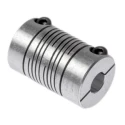 Huco Aluminium 15.9 mm OD 6 mm Bore Clamp Flexible Coupler 25.4 mm Length 707.16.2222