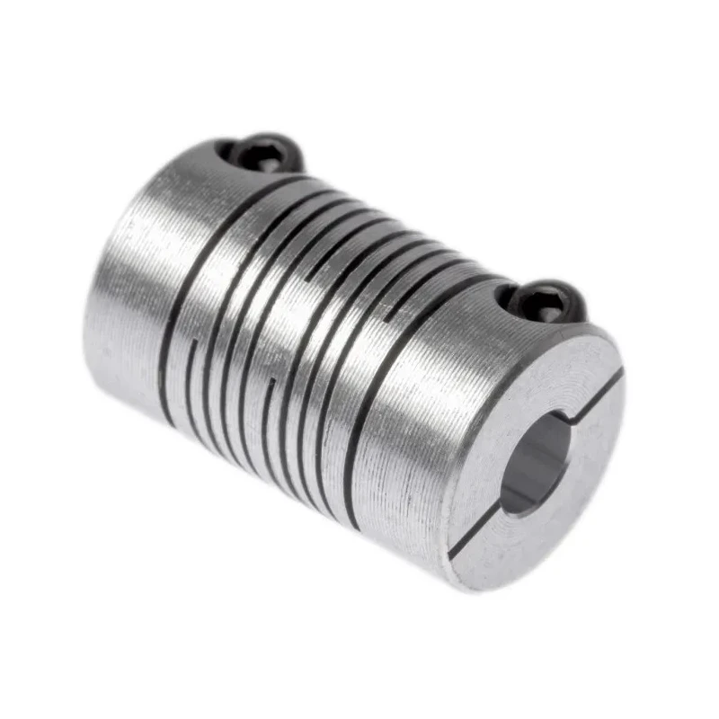 Huco Aluminium 15.9 mm OD 6 mm Bore Clamp Flexible Coupler 25.4 mm Length 707.16.2222