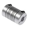 Huco Aluminium 15.9 mm OD 6 mm Bore Clamp Flexible Coupler 25.4 mm Length 707.16.2222