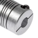 Huco Aluminium 15.9 mm OD 6 mm Bore Clamp Flexible Coupler 25.4 mm Length 707.16.2222