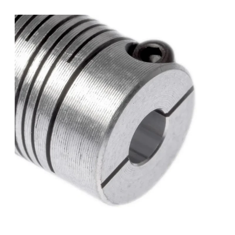 Huco Aluminium 15.9 mm OD 6 mm Bore Clamp Flexible Coupler 25.4 mm Length 707.16.2222
