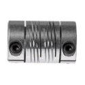 Huco Aluminium 15.9 mm OD 6 mm Bore Clamp Flexible Coupler 25.4 mm Length 707.16.2222