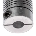 Huco Aluminium 15.9 mm OD 6 mm Bore Clamp Flexible Coupler 25.4 mm Length 707.16.2222