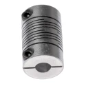 Huco Aluminium 15.9 mm OD 6 mm Bore Clamp Flexible Coupler 25.4 mm Length 707.16.2222