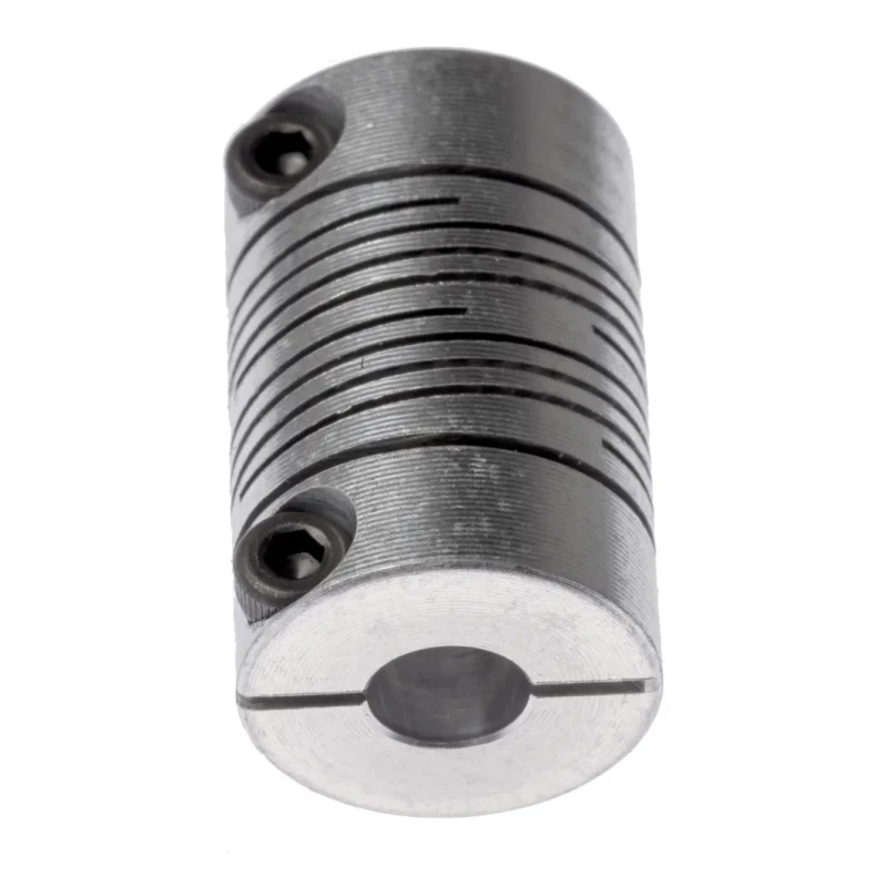 Huco Aluminium 15.9 mm OD 6 mm Bore Clamp Flexible Coupler 25.4 mm Length 707.16.2222
