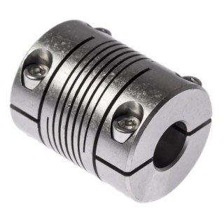 Huco Stainless Steel 3-Beam Clamp Flexible Coupler 25.4 mm OD 10 mm Bore 31.8 mm Length 721.25.3232