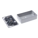 MK Electric 13A Grey 2 Gang Plug Socket Metalclad Plus Indoor Type G British K850 ALM