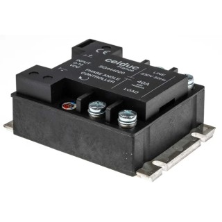 Celduc SG4 Series Solid State Relay, 40 A Load Current, DIN Rail Mount, 265 Vrms Load Voltage, 10V dc Control SG444020