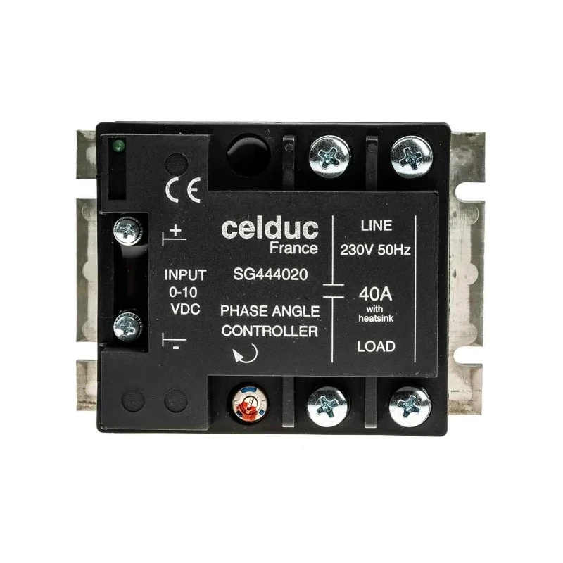 Celduc SG4 Series Solid State Relay, 40 A Load Current, DIN Rail Mount, 265 Vrms Load Voltage, 10V dc Control SG444020