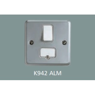 MK Electric 13A 1 Gang Switched Fused Spur Urea Moulded Thermoset 250V AC K942 ALM
