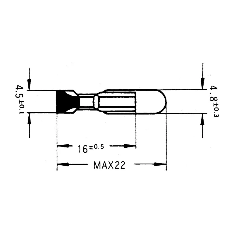 Orbitec Indicator Light Clear, 5mm Diameter, 22mm Length T52 30040