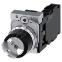 Siemens Metal IP69, IP67, IP66 Ronis Key Switch, SPDT 10A 2 Positions Latching 3SU1150-4BF11-1FA0