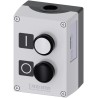 Siemens Enclosed Push Button Switch SPDT Plastic Grey Enclosure Black White 22mm Cutout Diameter IP69 3SU1802-0AC00-2AB1