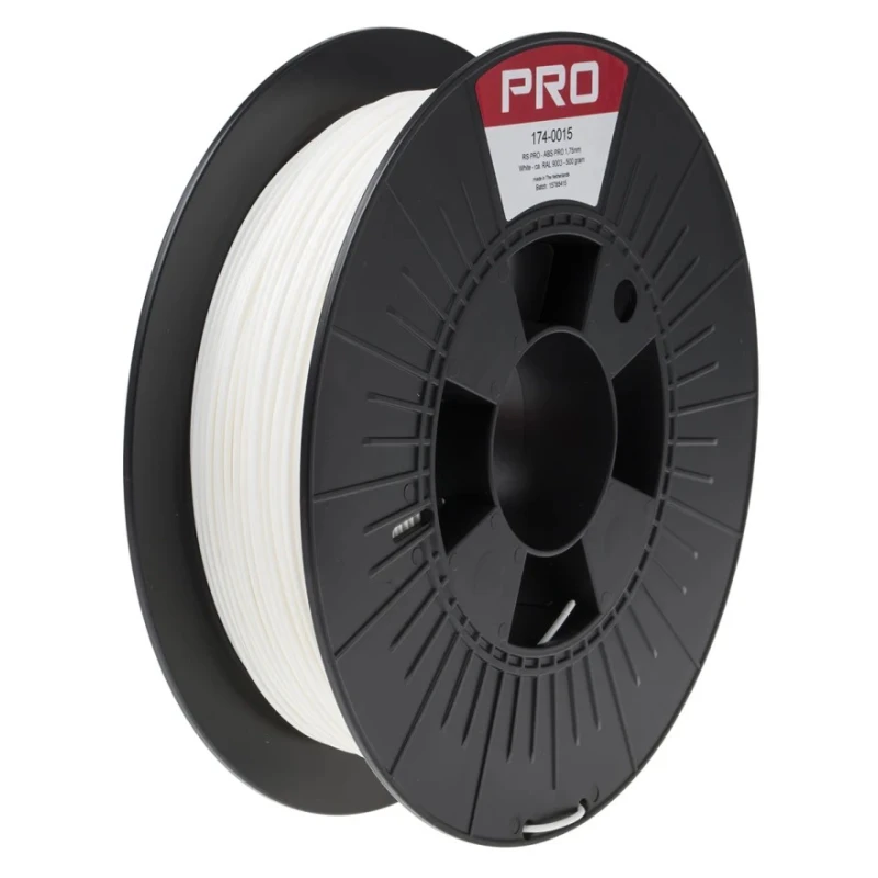 RS PRO 1.75 mm White ABS-X 3D Printer Filament, 500 g 174-0015