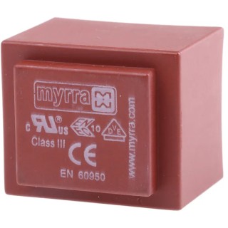 Myrra 2 x 12 V AC 2 Output PCB Transformer 2VA, Isolation Voltage 4kV, Certified 44129