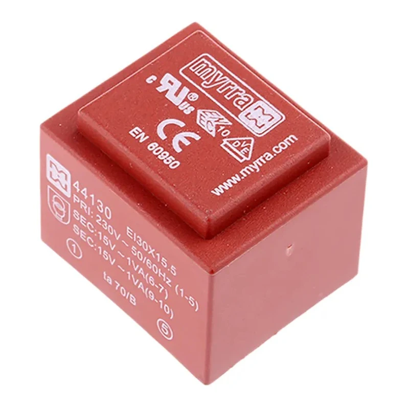 Myrra Professional Safety 15 V ac 2 Output Through Hole PCB Transformer 2 VA 44130