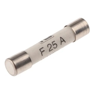 RS PRO 25A Fast Acting Ceramic Cartridge Fuse 6.3 x 32 mm 440V ac 247-3999