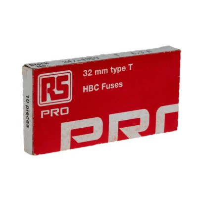 RS PRO 6.3A T Ceramic Cartridge Fuse, 6.3 x 32 mm, 500V AC, Time Delay, Ceramic Body 247-4059