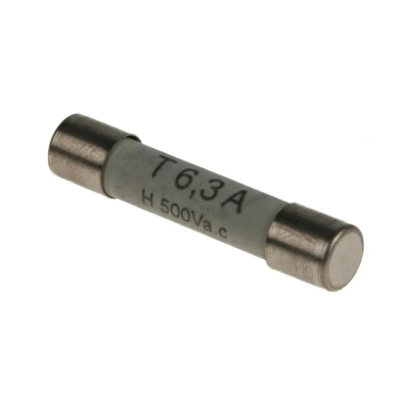 RS PRO 6.3A T Ceramic Cartridge Fuse, 6.3 x 32 mm, 500V AC, Time Delay, Ceramic Body 247-4059