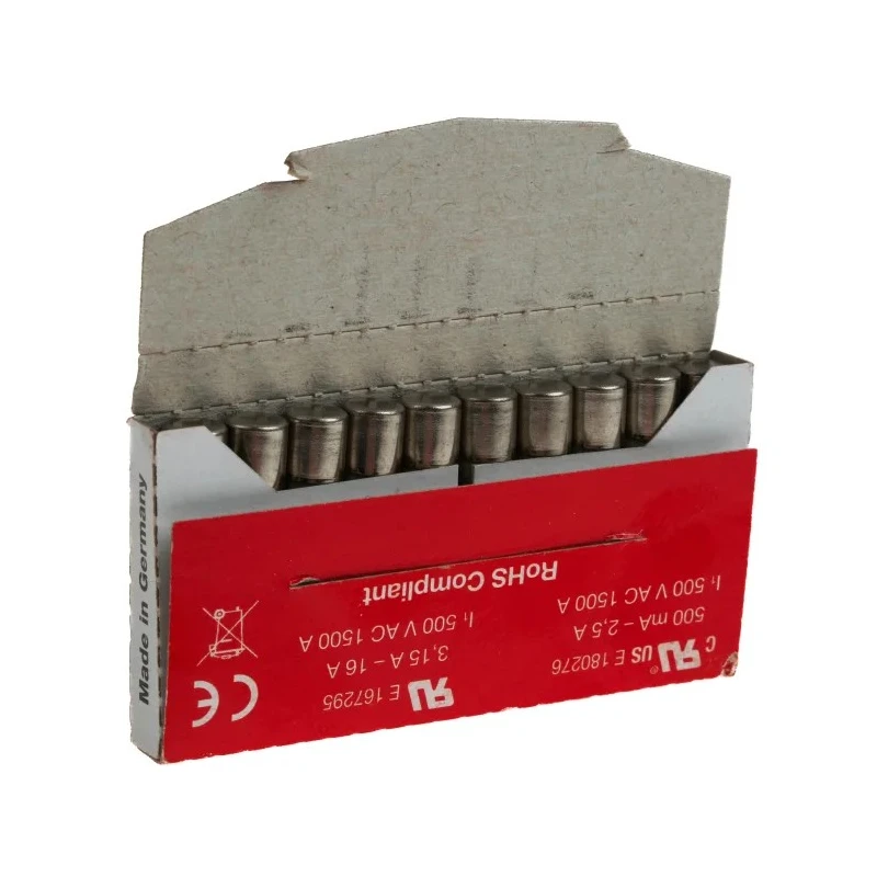 RS PRO 6.3A T Ceramic Cartridge Fuse, 6.3 x 32 mm, 500V AC, Time Delay, Ceramic Body 247-4059