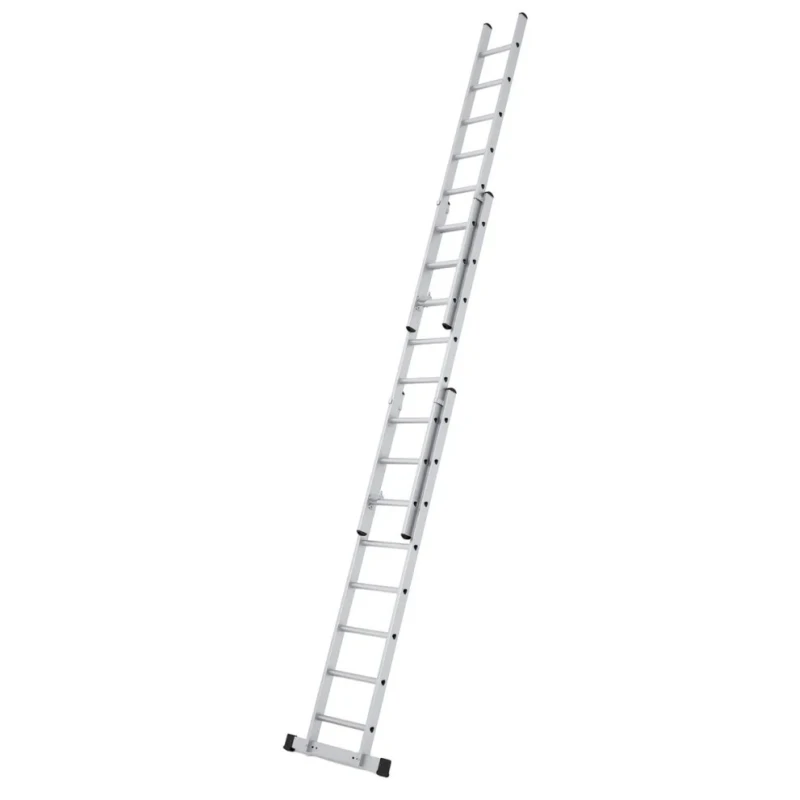 Zarges Aluminium 3 Sections Extension Ladder 6.65 m Closed Height 2.97 m Load Capacity 150 kg Model 44852