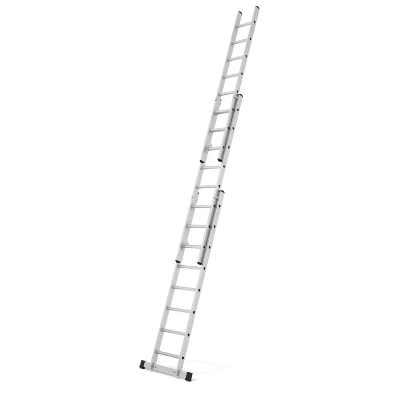 Zarges Aluminium 3 Sections Extension Ladder 6.65 m Closed Height 2.97 m Load Capacity 150 kg Model 44852