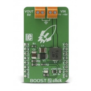 MikroElektronika BOOST 2 Click DC-DC Controller Development Kit, MCP1642B, Fixed 5V Output, 3.3V to 5V Input MIKROE-2894