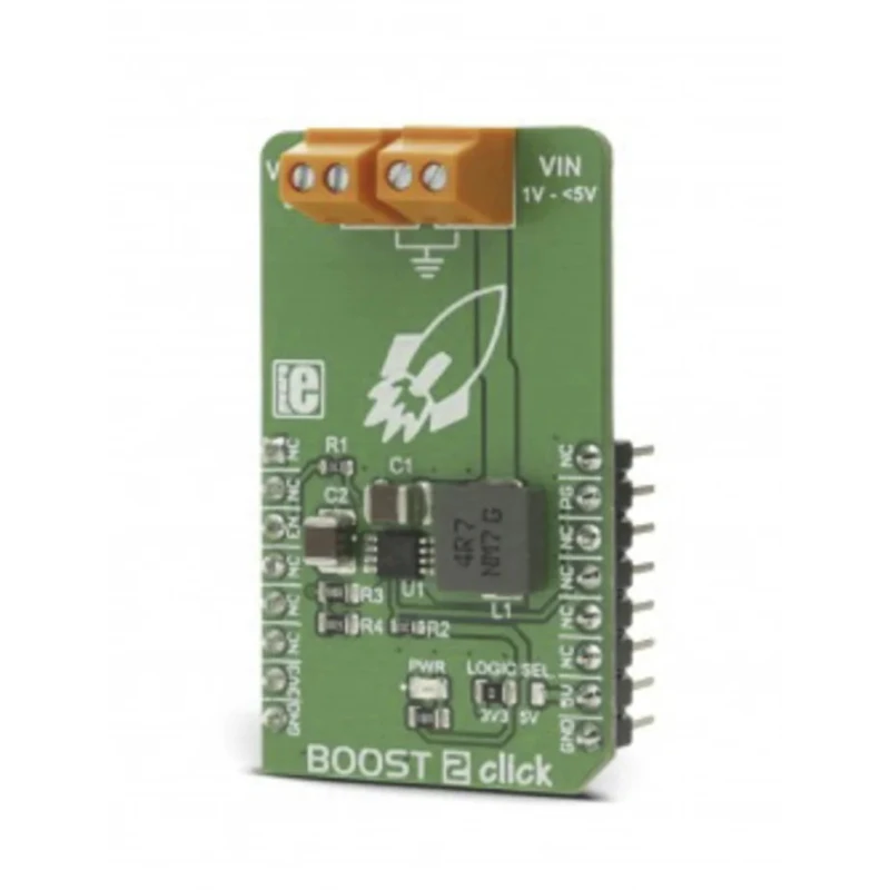 MikroElektronika BOOST 2 Click DC-DC Controller Development Kit, MCP1642B, Fixed 5V Output, 3.3V to 5V Input MIKROE-2894
