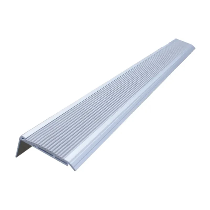 RS PRO Grey Stair Nosing Polyvinyl Chloride Aluminium Nosing Anti-Slip Finish 1.3 m x 70 mm x 5 mm 174-5940
