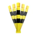 RS PRO Black, Yellow Impact Protector 10 mm Diameter x 1 m Height 80 mm Diameter 174-5998