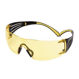 3M SecureFit™ 400 Series Safety Glasses, Amber Lens, Plastic Frame, Arc Flash Resistant SF403SGAF-YEL