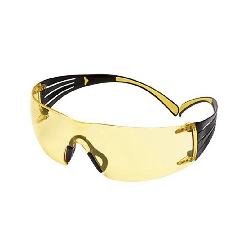 3M SecureFit™ 400 Series Safety Glasses, Amber Lens, Plastic Frame, Arc Flash Resistant SF403SGAF-YEL