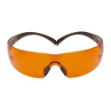 3M SecureFit™ 400 Safety Glasses with Orange Lens, Polycarbonate Frame, UV Protection, Solar Radiation SF406SGAF-BLA