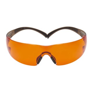 3M SecureFit™ 400 Safety Glasses with Orange Lens, Polycarbonate Frame, UV Protection, Solar Radiation SF406SGAF-BLA