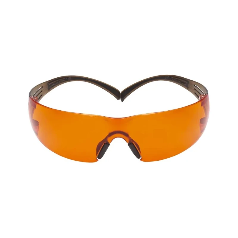 3M SecureFit™ 400 Safety Glasses with Orange Lens, Polycarbonate Frame, UV Protection, Solar Radiation SF406SGAF-BLA
