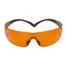 3M SecureFit™ 400 Safety Glasses with Orange Lens, Polycarbonate Frame, UV Protection, Solar Radiation SF406SGAF-BLA
