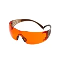 3M SecureFit™ 400 Safety Glasses with Orange Lens, Polycarbonate Frame, UV Protection, Solar Radiation SF406SGAF-BLA