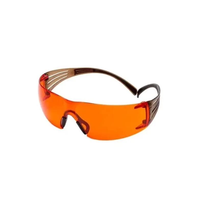 3M SecureFit™ 400 Safety Glasses with Orange Lens, Polycarbonate Frame, UV Protection, Solar Radiation SF406SGAF-BLA