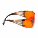 3M SecureFit™ 400 Safety Glasses with Orange Lens, Polycarbonate Frame, UV Protection, Solar Radiation SF406SGAF-BLA