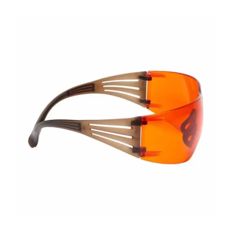 3M SecureFit™ 400 Safety Glasses with Orange Lens, Polycarbonate Frame, UV Protection, Solar Radiation SF406SGAF-BLA