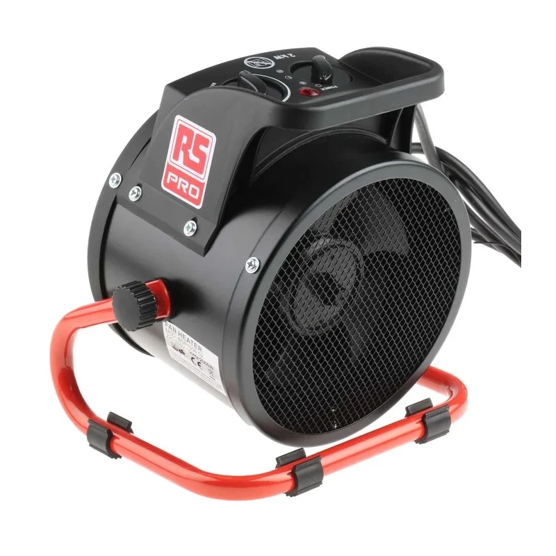RS PRO 2 kW Floor-Mounted Fan Heater 230V AC 197 m³/h Air Flow Type G British 3-Pin Plug 174-6567