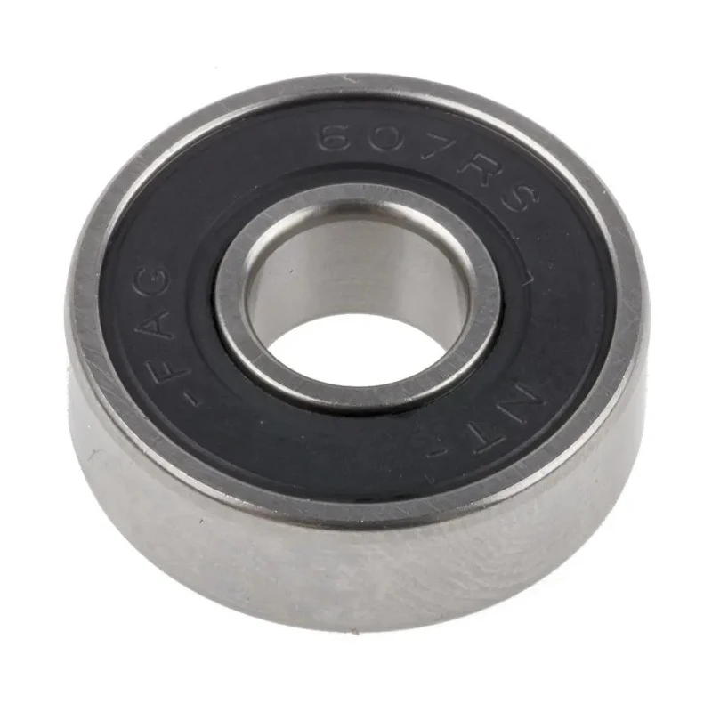 FAG Single Row Deep Groove Ball Bearing 7 mm Inside Diameter 19 mm Outside Diameter 6 mm Race Width Sealed Steel Cage 607-2RS