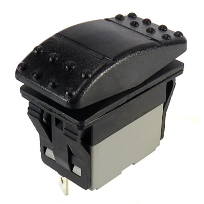 RS PRO Double Pole Double Throw (DPDT) On-Off-On Rocker Switch Panel IP67 Rated 16, 20A 30V DC, 250V AC 174-8300
