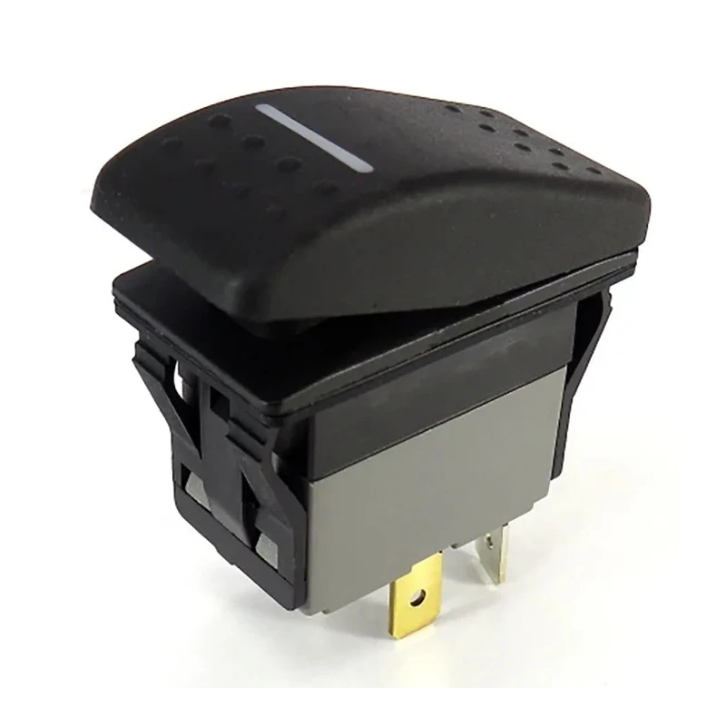 RS PRO Double Pole Double Throw (DPDT) On-Off-On Rocker Switch Panel IP67 Rated 16, 20A 30V DC, 250V AC 174-8300