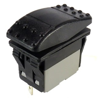 RS PRO Illuminated DPDT On-Off-On On-Off-On Rocker Switch Panel 21.1x37 mm Polyamide IP67 16, 20A Contact Current 174-8308