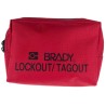 Brady Red Lockout Heavy Duty Nylon Lockout Tagout Empty Bag & Pouch LOCKOUT BELT POUCH, RED 5"X7"