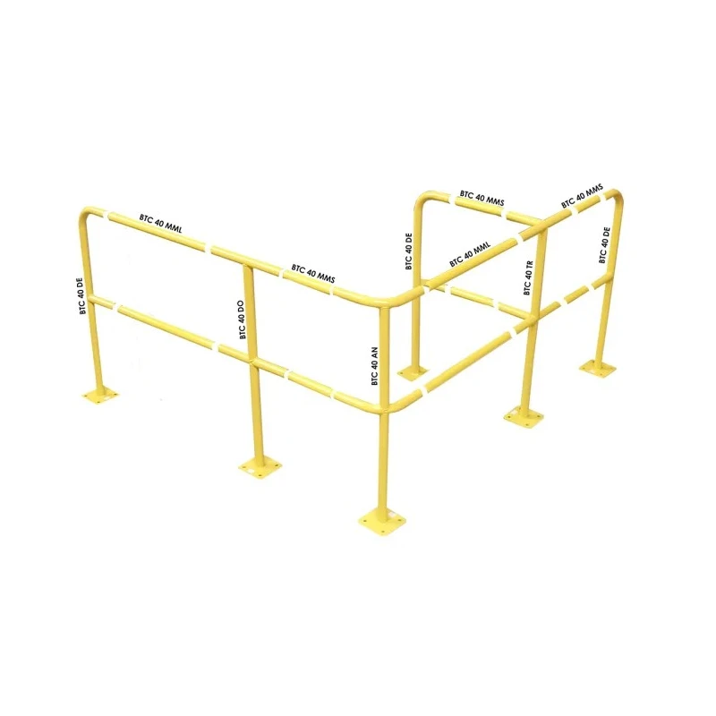 RS PRO Yellow Steel Safety Barrier, Safety Railing 400mm Length, 1m Height, 40mm Diameter 174-5919