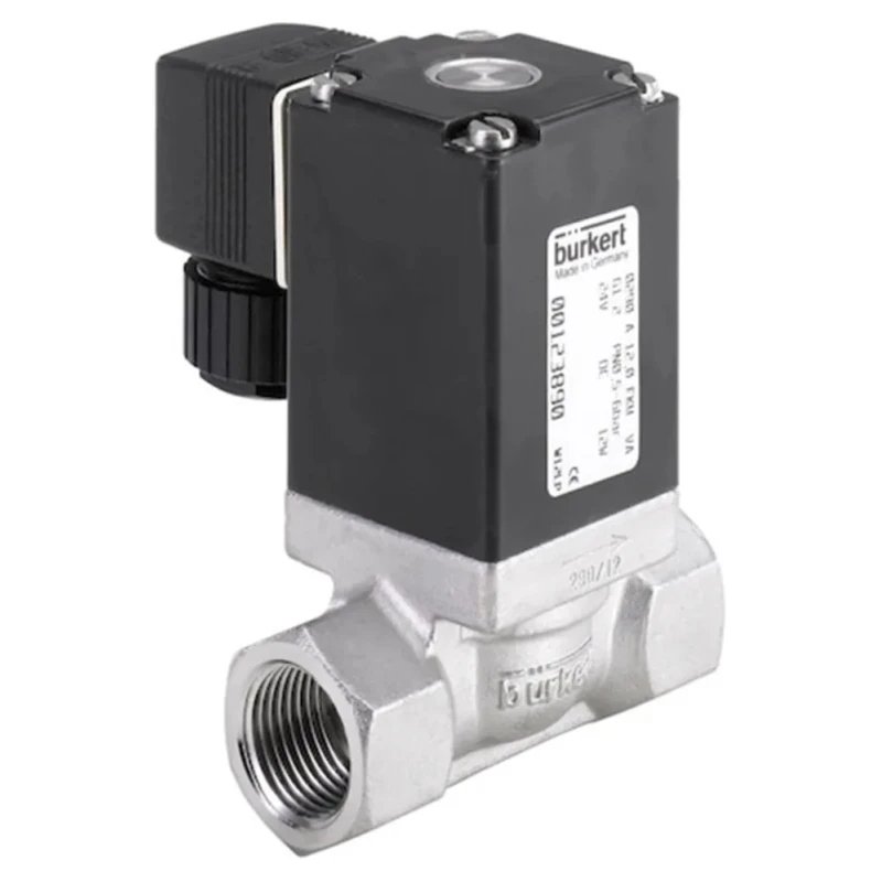 Burkert Solenoid Valve 2 Port NC Threaded Brass Body 24V ac/dc Supply 16 bar Max Pressure 053675